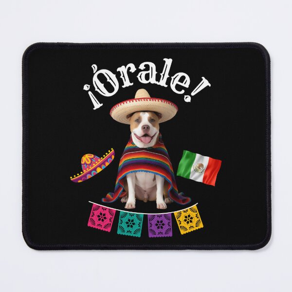 Item preview, ¡Órale Pitbull! Cute Fiesta Dog in Sombrero & Poncho with Mexican Party Flair designed and sold by Fredster1966.