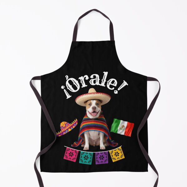 Item preview, ¡Órale Pitbull! Cute Fiesta Dog in Sombrero & Poncho with Mexican Party Flair designed and sold by Fredster1966.
