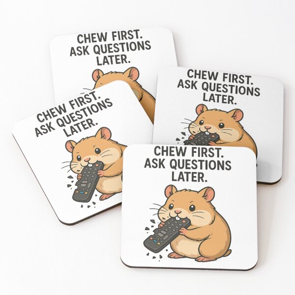 Item preview, Mischievous Hamster – Chew First Quote Design designed and sold by ClearSkyThreadz.