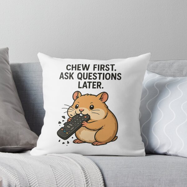 Item preview, Mischievous Hamster – Chew First Quote Design designed and sold by ClearSkyThreadz.