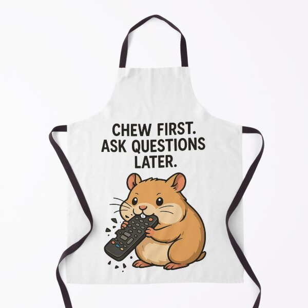 Item preview, Mischievous Hamster – Chew First Quote Design designed and sold by ClearSkyThreadz.