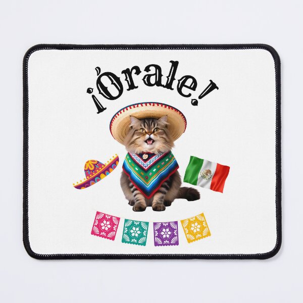 Item preview, ¡Órale Persian Cat! Cute Fiesta Kitty in Sombrero & Poncho with Mexican Party Style designed and sold by Fredster1966.