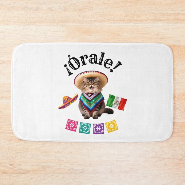 Item preview, ¡Órale Persian Cat! Cute Fiesta Kitty in Sombrero & Poncho with Mexican Party Style designed and sold by Fredster1966.