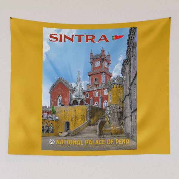 Item preview, Póster de viaje de estilo vintage del Palacio de Sintra Pena designed and sold by travelwitheric.