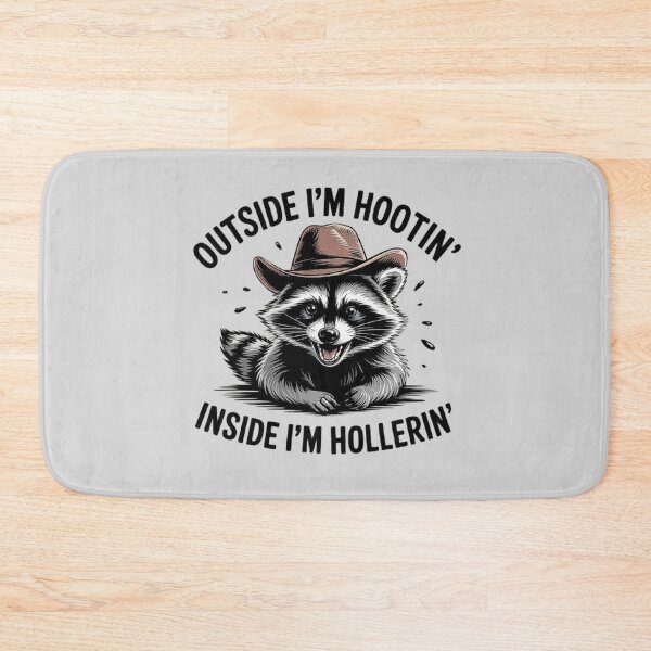 Item preview, Hootin’ Raccoon Cowboy Funny Country Saying Art designed and sold by love3617.