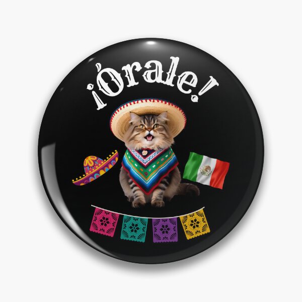 Item preview, ¡Órale Persian Cat! Cute Fiesta Kitty in Sombrero & Poncho with Mexican Party Style designed and sold by Fredster1966.
