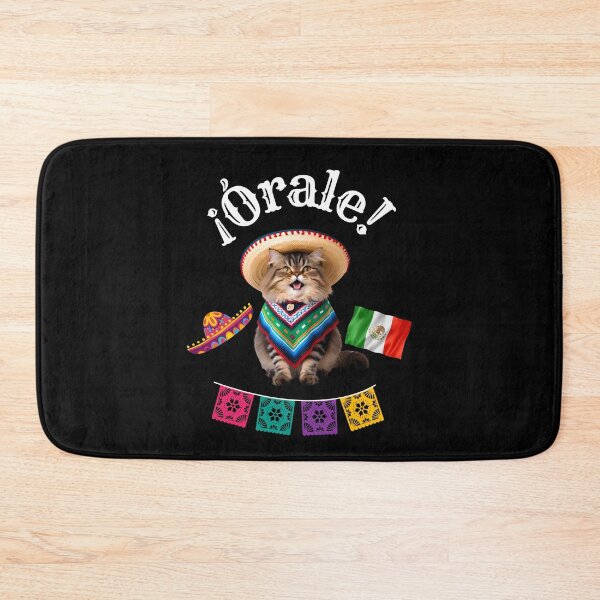 Item preview, ¡Órale Persian Cat! Cute Fiesta Kitty in Sombrero & Poncho with Mexican Party Style designed and sold by Fredster1966.