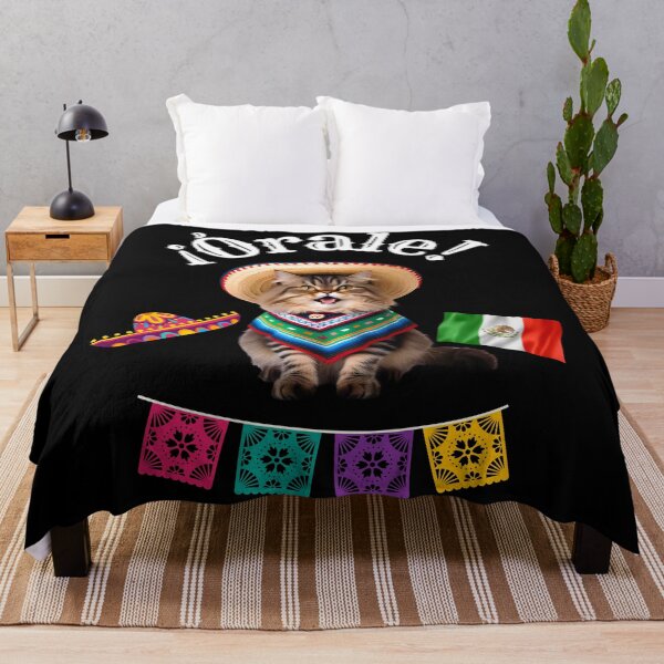 Item preview, ¡Órale Persian Cat! Cute Fiesta Kitty in Sombrero & Poncho with Mexican Party Style designed and sold by Fredster1966.