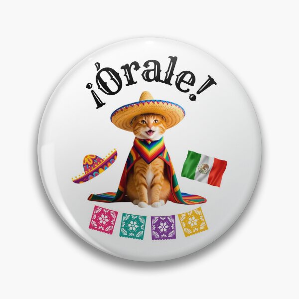 Item preview, ¡Órale Orange Tabby Cat! Cute Fiesta Cat in Sombrero & Poncho with Mexican Party Flair designed and sold by Fredster1966.
