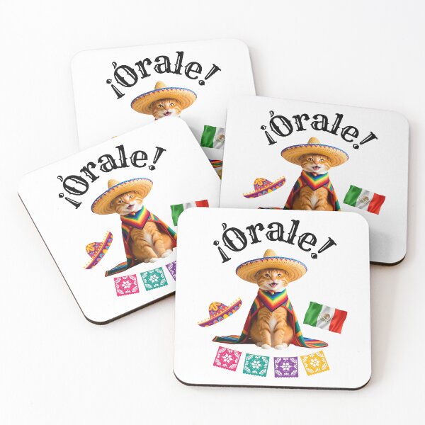 Item preview, ¡Órale Orange Tabby Cat! Cute Fiesta Cat in Sombrero & Poncho with Mexican Party Flair designed and sold by Fredster1966.