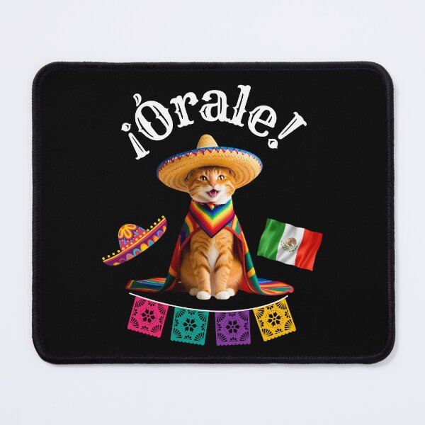 Item preview, ¡Órale Orange Tabby Cat! Cute Fiesta Cat in Sombrero & Poncho with Mexican Party Flair designed and sold by Fredster1966.