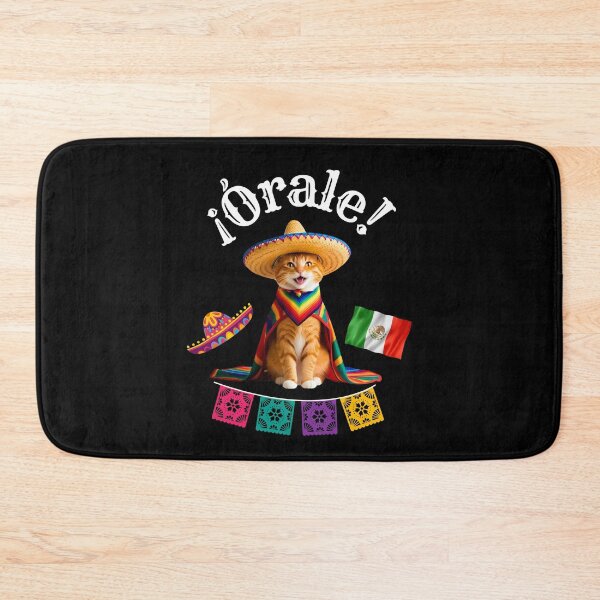 Item preview, ¡Órale Orange Tabby Cat! Cute Fiesta Cat in Sombrero & Poncho with Mexican Party Flair designed and sold by Fredster1966.