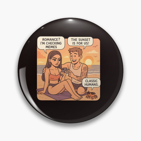 Item preview, Sweet Day Comic – "Romantic Sunset? Nah." | Funny Couple Moment designed and sold by Sweetday2025.