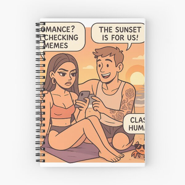 Item preview, Sweet Day Comic – "Romantic Sunset? Nah." | Funny Couple Moment designed and sold by Sweetday2025.