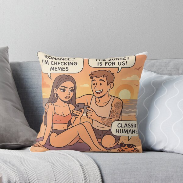 Item preview, Sweet Day Comic – "Romantic Sunset? Nah." | Funny Couple Moment designed and sold by Sweetday2025.