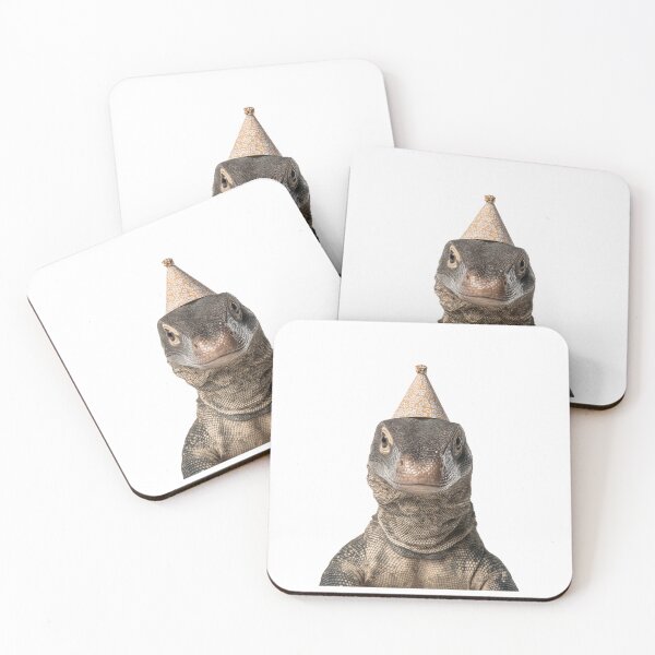 Item preview, Cute Monitor Lizard with Party Hat Birthday Celebration designed and sold by LazyOwlStore.
