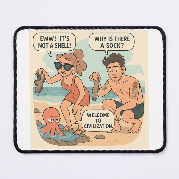Item preview, Sweet Day Comic – "Shell-shocked!" | Beach Treasure Fail designed and sold by Sweetday2025.