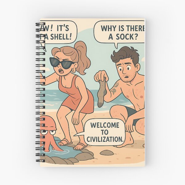 Item preview, Sweet Day Comic – "Shell-shocked!" | Beach Treasure Fail designed and sold by Sweetday2025.