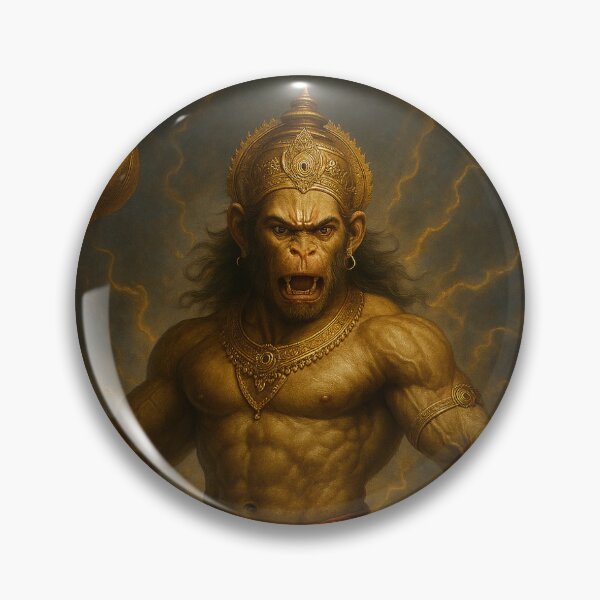 Item preview, Mighty Hanuman – Divine Strength in Every Hand designed and sold by Seabreeze2025.
