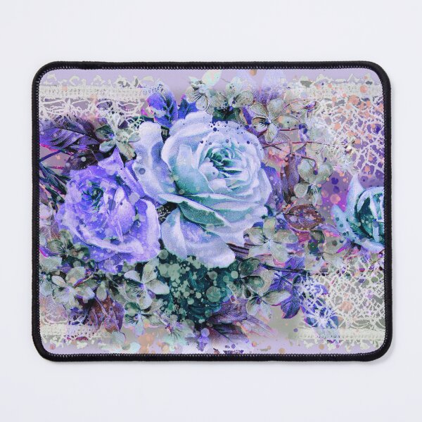 Item preview, Vintage Shabby Lace and Roses - blue designed and sold by PhaedraArt.