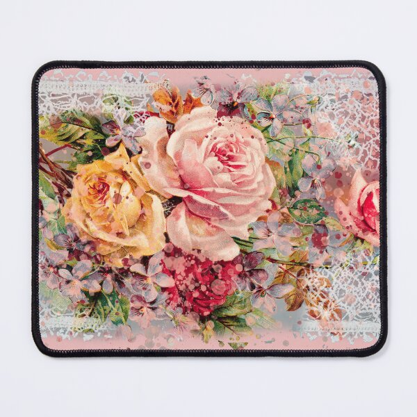 Item preview, Copy of Vintage Shabby Lace and Roses - pink designed and sold by PhaedraArt.