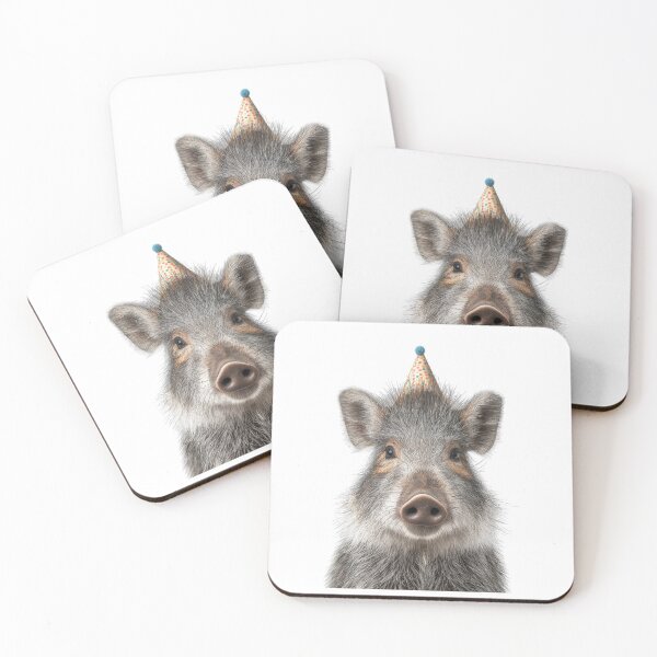 Item preview, Cute Peccary with Party Hat Birthday Celebration designed and sold by LazyOwlStore.