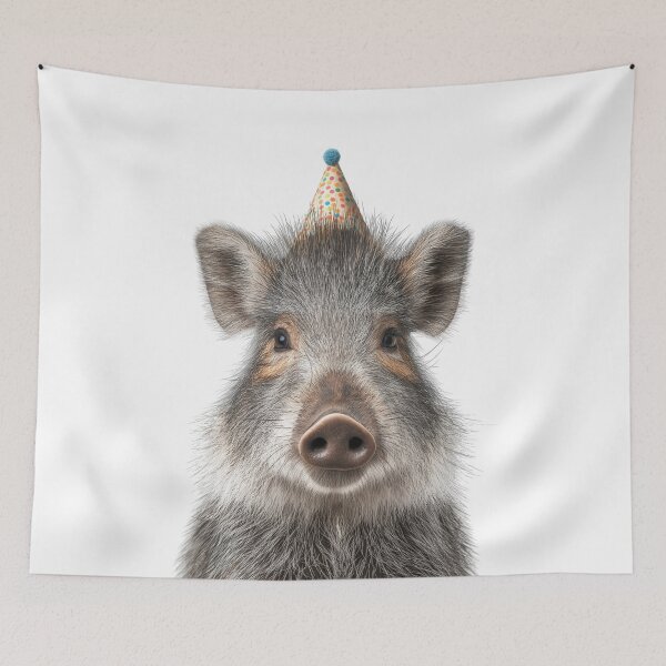 Item preview, Cute Peccary with Party Hat Birthday Celebration designed and sold by LazyOwlStore.