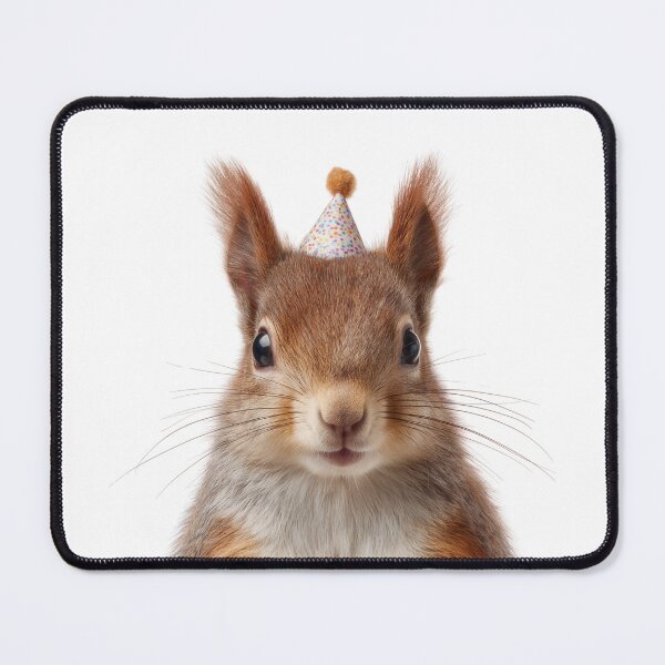 Item preview, Cute Red Squirrel with Party Hat Birthday Celebration designed and sold by LazyOwlStore.