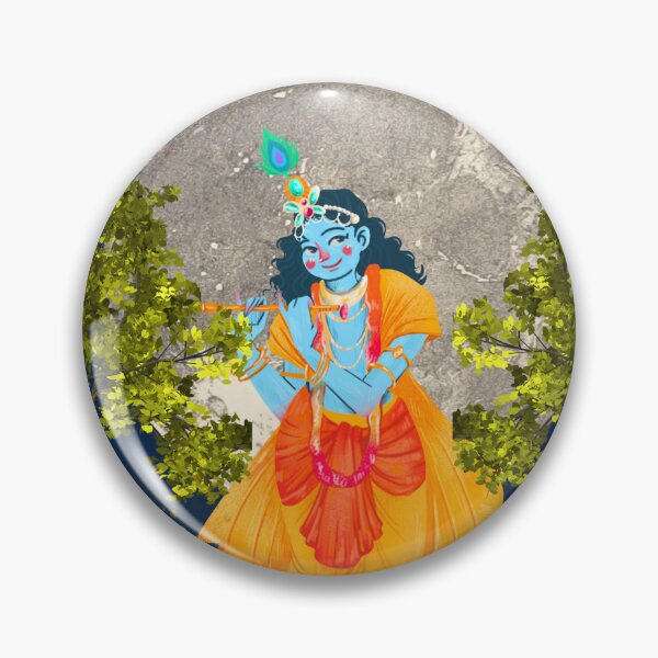 Item preview, Moonlit Melody – Krishna in the Garden of Peace designed and sold by SeaShellwhispers.