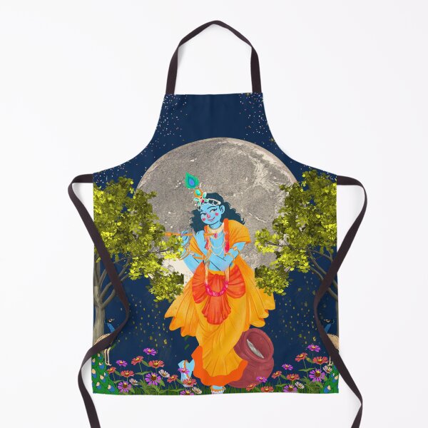 Item preview, Moonlit Melody – Krishna in the Garden of Peace designed and sold by SeaShellwhispers.