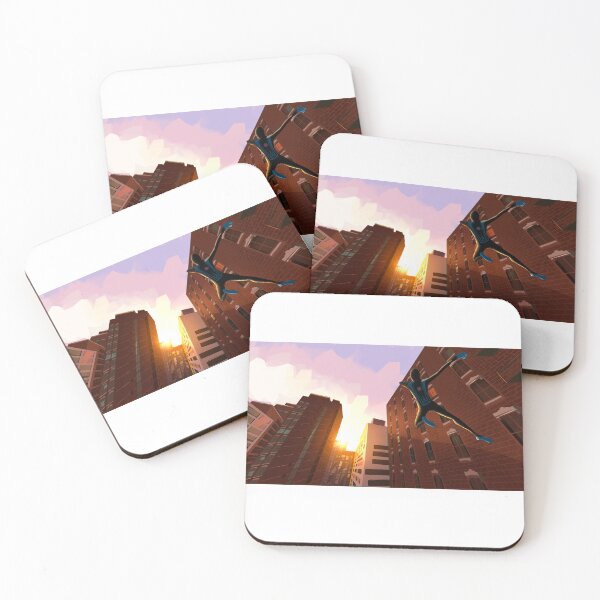 Item preview, Sunset City Dive – Dynamic Superhero Art Print designed and sold by Dagim-Haddis.