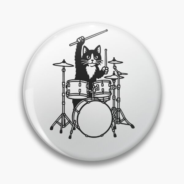Item preview, Funny Cat Drummer Drumming Drums Music Lover Boys Girls designed and sold by rafaeltto.
