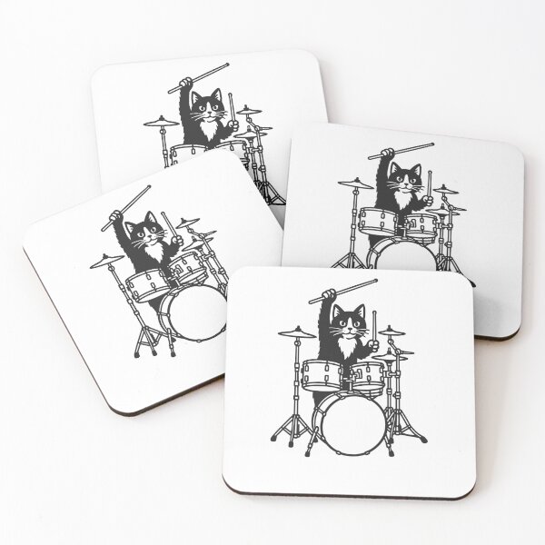 Item preview, Funny Cat Drummer Drumming Drums Music Lover Boys Girls designed and sold by rafaeltto.