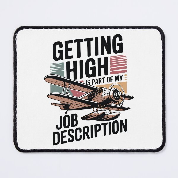 Item preview, Getting High Is Part of My Job – Funny Retro Aviation Pilot designed and sold by tmerchtrends.