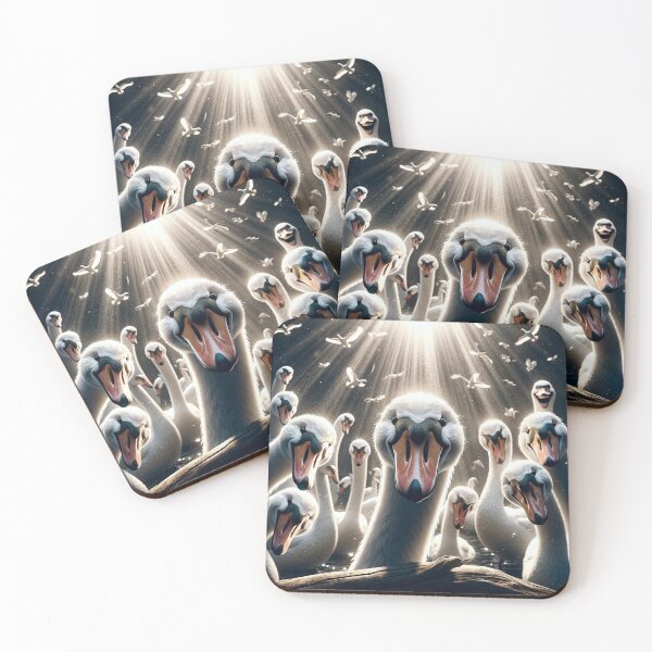 Item preview, Group of grinning swans designed and sold by Eric Nagel.