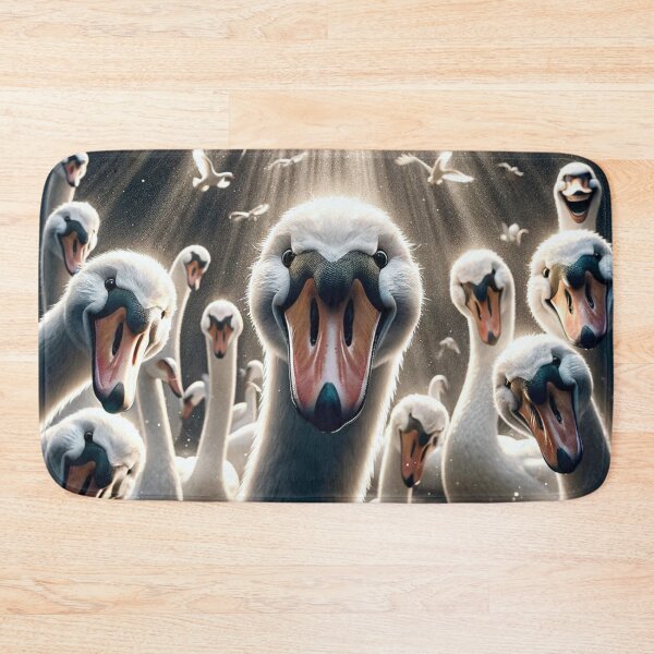Item preview, Group of grinning swans designed and sold by Eric Nagel.