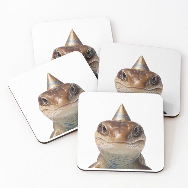 Item preview, Cute Skink Lizard with Party Hat Birthday Celebration designed and sold by LazyOwlStore.