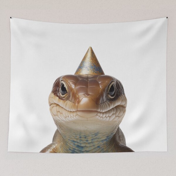Item preview, Cute Skink Lizard with Party Hat Birthday Celebration designed and sold by LazyOwlStore.