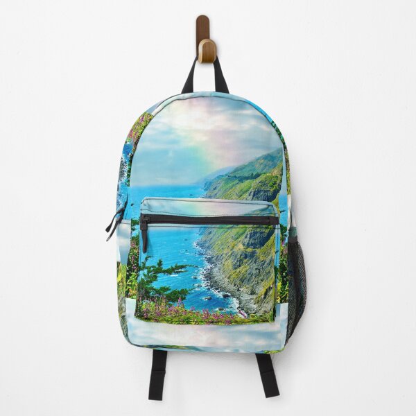 Item preview, Gorgeous Big Sur to Carmel California Highway Coastline under Rainbow designed and sold by Yogibear & Rachelle .