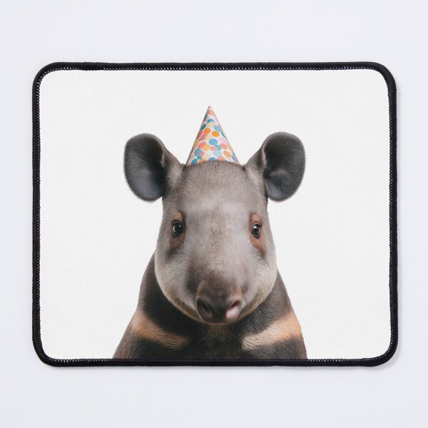 Item preview, Cute Tapir with Party Hat Birthday Celebration designed and sold by LazyOwlStore.