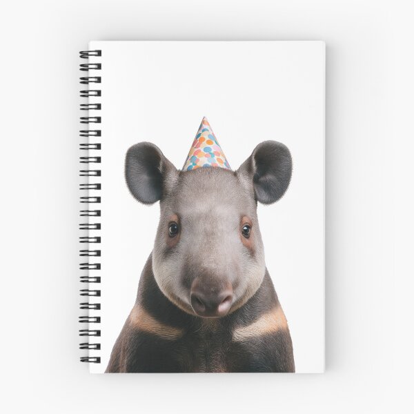 Item preview, Cute Tapir with Party Hat Birthday Celebration designed and sold by LazyOwlStore.