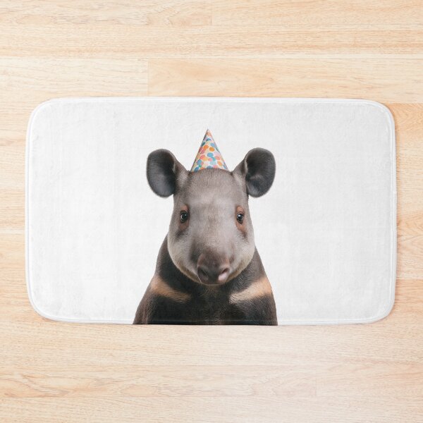 Item preview, Cute Tapir with Party Hat Birthday Celebration designed and sold by LazyOwlStore.
