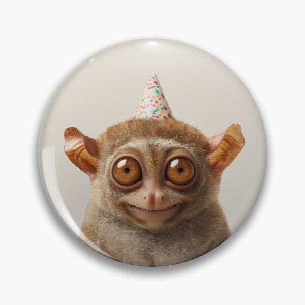 Item preview, Cute Tarsier with Party Hat Birthday Celebration designed and sold by LazyOwlStore.