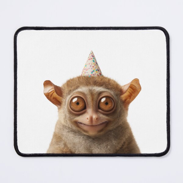 Item preview, Cute Tarsier with Party Hat Birthday Celebration designed and sold by LazyOwlStore.