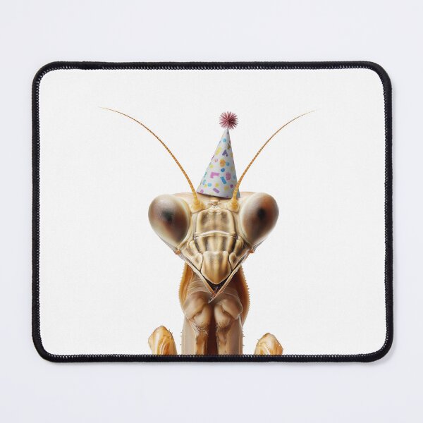 Item preview, Cute Praying Mantis with Party Hat Birthday Celebration designed and sold by LazyOwlStore.