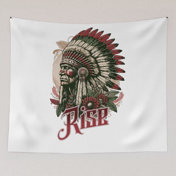 Item preview, "Rise of the Warrior - Native American Chief Art designed and sold by CyberWindow.