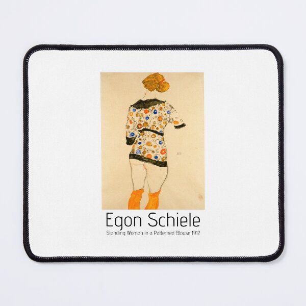 Item preview, Egon Schiele Standing Woman in a Patterned Blouse exhibition poster designed and sold by paulrommer.