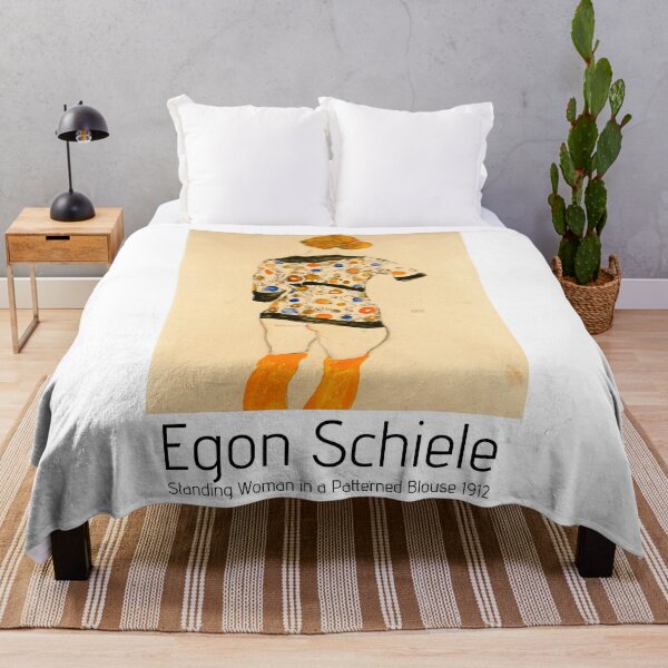 Item preview, Egon Schiele Standing Woman in a Patterned Blouse exhibition poster designed and sold by paulrommer.