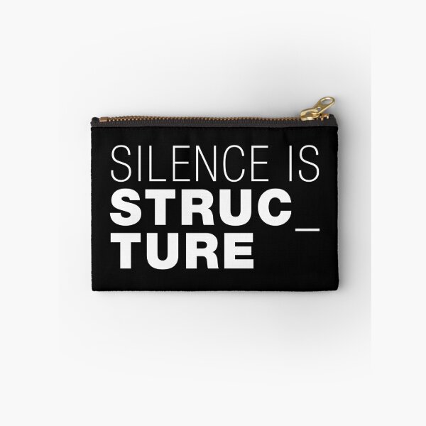 Item preview, Silence is Structure – Typographic Art for Electronic Minds – White Version designed and sold by parissiArt.
