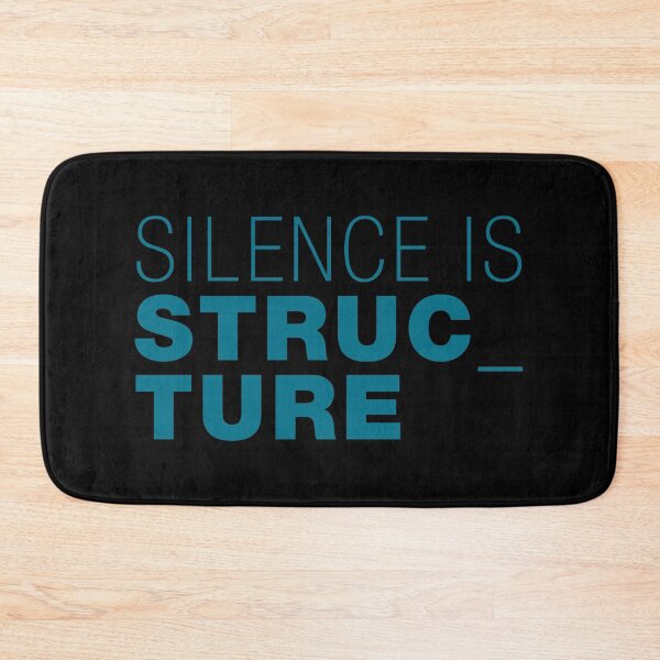 Item preview, Silence is Structure – Typographic Art for Electronic Minds – Blue Version designed and sold by parissiArt.